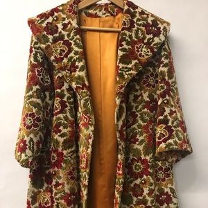 SOLD 1960s Floral Tapestry Coat